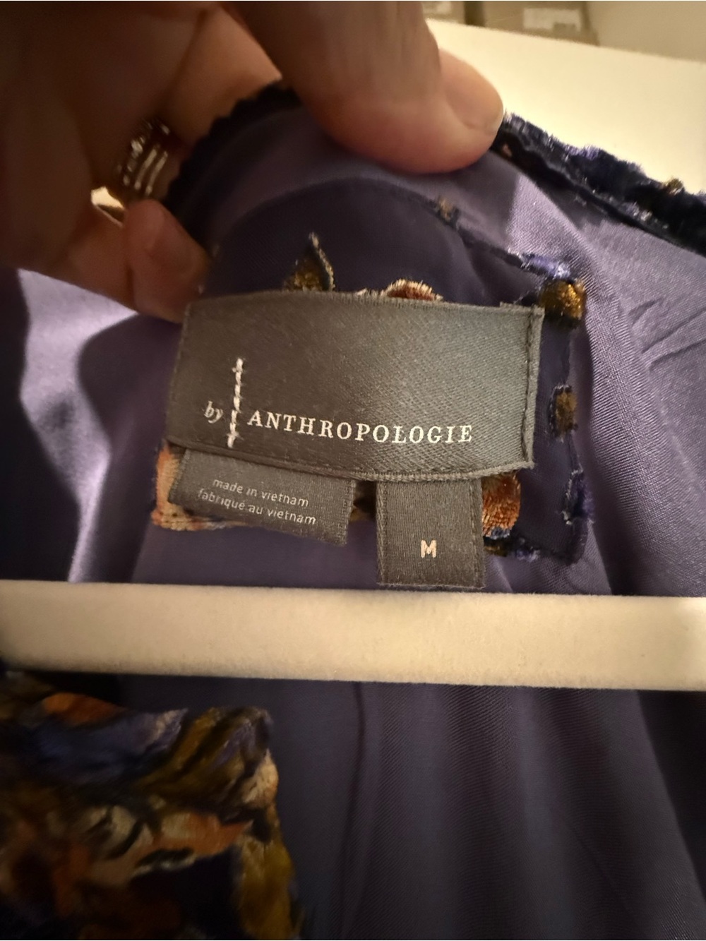 Anthropologie The Somerset Purple Velvet Edition, Maxi Dress, medium - Picture 11 of 12